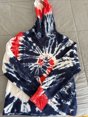 Polo Ralph Lauren Red, Navy & White Tie-Dye Hoodie boys xl